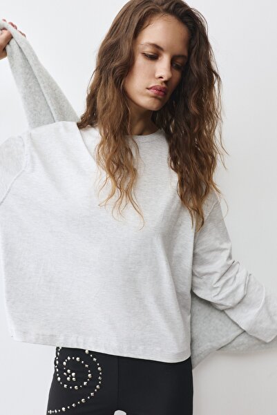Pull & Bear Uzun kollu boxy tişört
