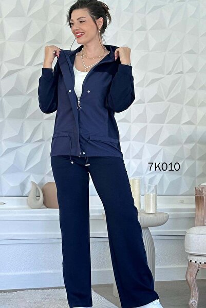 İnce Topuk Parachute Garnished Modal Suit 7K010