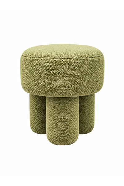 Locus Form Trio 40x45 cm Yuvarlak Dekoratif Puf Koltuk Silinebilir Kumaş Kayı...
