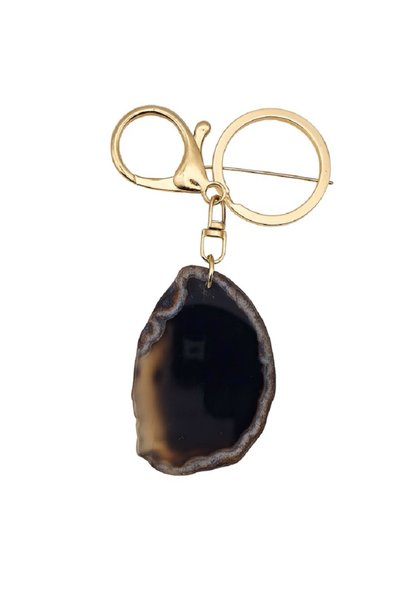 HOPE R Breloc chei cu cristal de agat pentru Ascendent sau Soare natal in Cap...