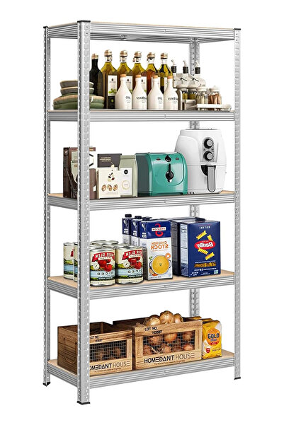 Pomefar 5-Tier Heavy Duty Storage Shelving, 850KG Load Adjustable Boltless Ra...