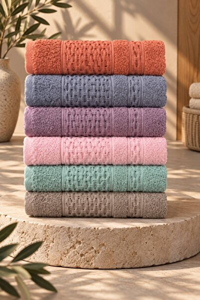 GOLDROOM 50X90 6' Pvc Hand/Face Towel