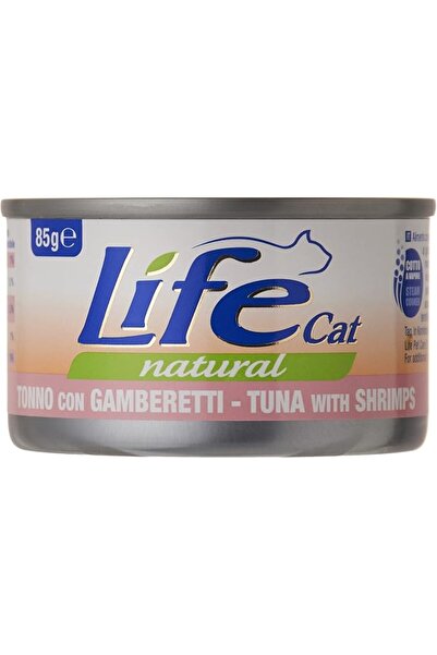 Life Cat طعام قطط معلب بالتونة والروبيان 85 جرام