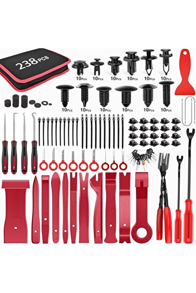 KASTWAVE 238Pcs Trim Removal Tool, Auto Push Pin Bumper Retainer Clip Set Fas...