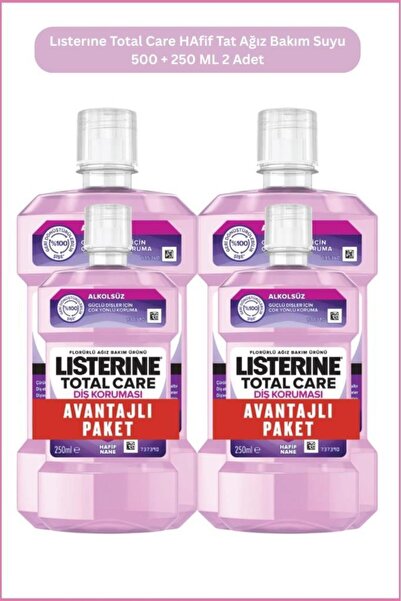 Listerine Total Care HAfif Tat Ağız Bakım Suyu 500 + 250 ML 2 Adet