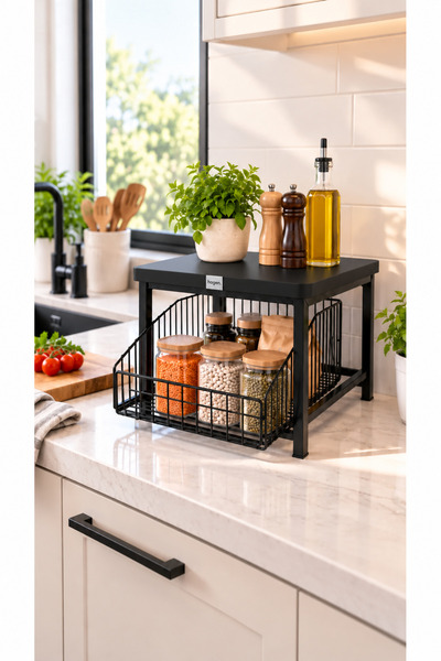Hagen Multipurpose Cabinet Organizer Shelf, Kitchen Shelf, Bathroom Shelf, Un...