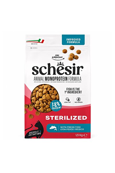 Schesir Monoprotein Balıklı Kısırlaştırılmış Yetişkin Kedi Maması 1,5 kg
