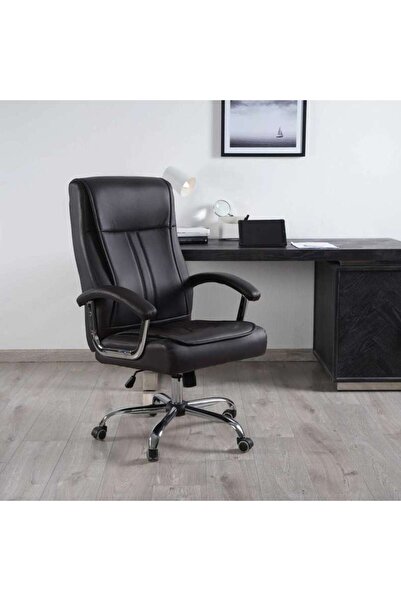 PAN HOME Malbon Office High Back Chair -dark Brown