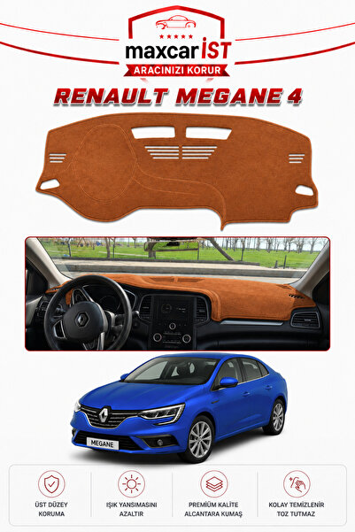 FRKTORPIDO Renault Megane 4 Elegance Serisi Uyumlu Torpido Koruma Örtüsü/Kılı...