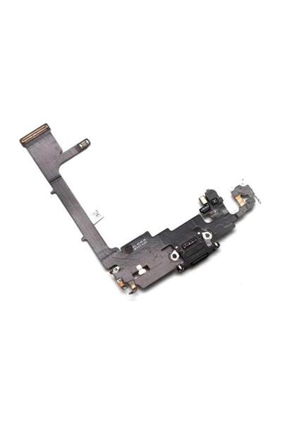 OEM Επίπεδο Καλώδιο Apple iPhone 11 Pro με Επαφή Φόρτισης Σκούρο Γκρι (OEM)