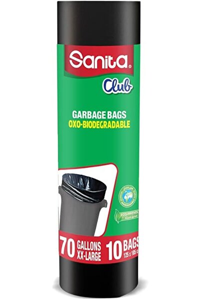 Sanita Club GARBAGE BAGS BIODEGRADABLE 70 Gallons 10 BAGS