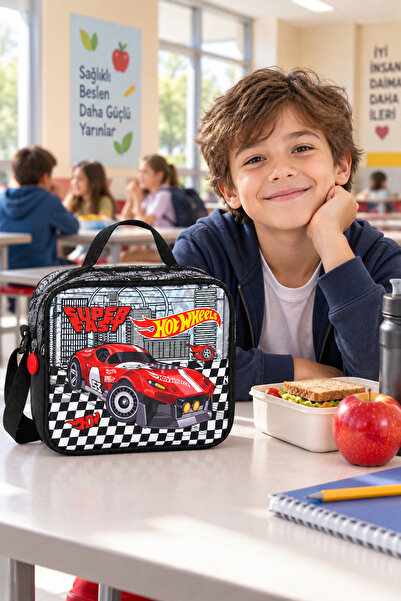 HOT WHEELS Beslenme Çantası Çocuk Okul Yemek Çantası 23x19x9 cm