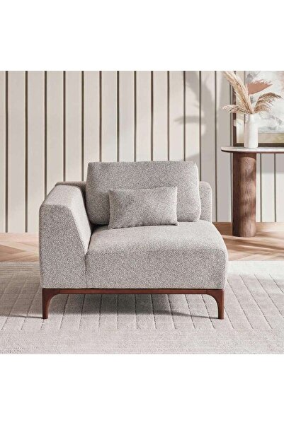 PAN HOME Grimm One Seater With Right Arm- Grey