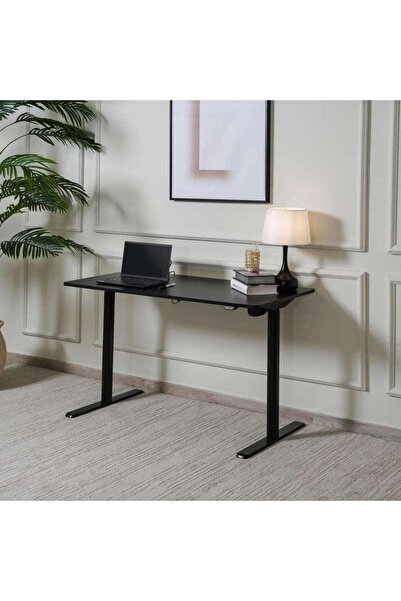 PAN HOME Navo Office Desk With Adjustable Height - Black