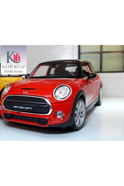 WELLY New Mini Hatch Kırmızı-Siyah 1/24 Model Araba