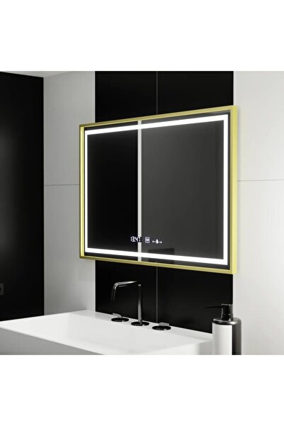 Flippy Oglinda LED Rectangulara, 120x80cm, Verite Royale Gold MotionGlow Marc...