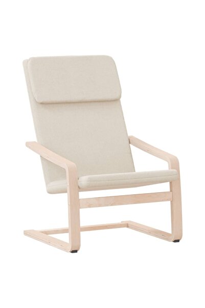 vidaxl Scaun de relaxare, crem, material textil