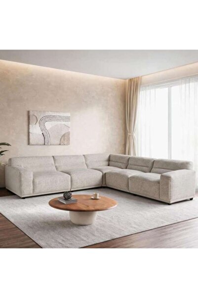 PAN HOME Hoeto Corner Sofa Set - Beige