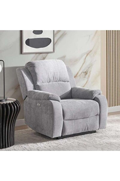 PAN HOME Velourvista Single Seater Recliner Sofa - Grey