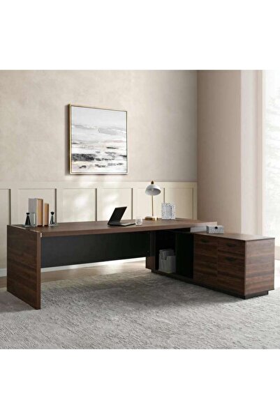 PAN HOME Tiber Office Desk - Walnut