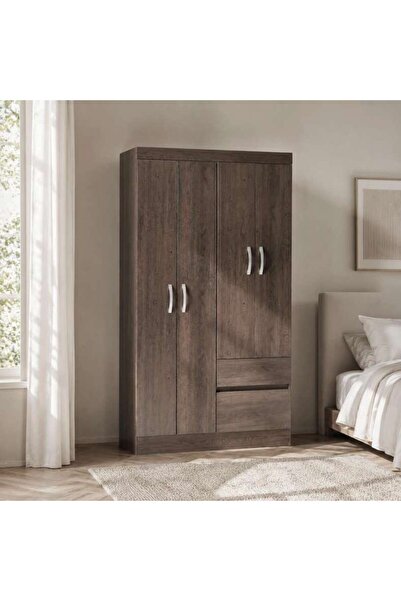PAN HOME Vilacia 4 Door Wardrobe - Wenge
