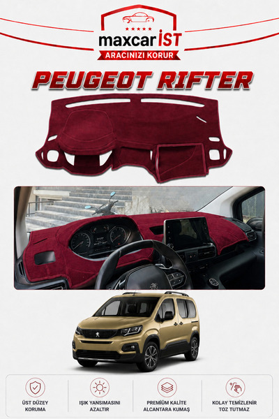 COLONY Peugeot Rifter (2018-2026) Elegance Serisi Uyumlu Torpido Koruma Örtüs...