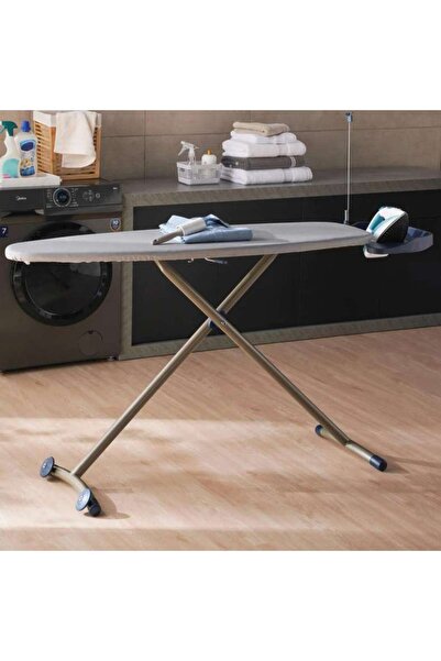 PAN HOME Fibbie Ironing Board With Cord Holder And Steam Iron Rest 46x135x74-...