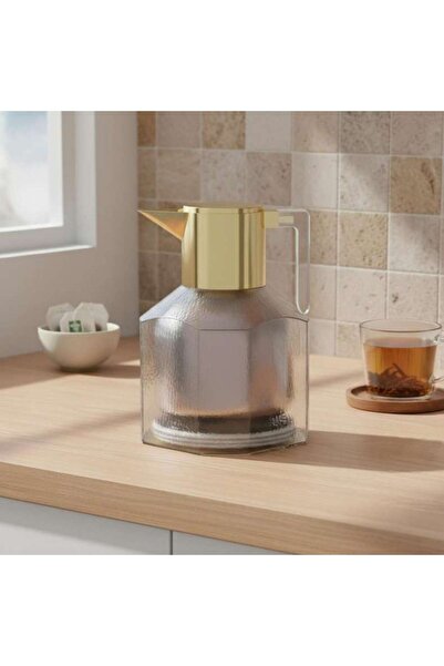 PAN HOME Lamia Vacuum Flask 1l -gold & Clear