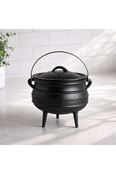 PAN HOME Ferric Cast Iron Cauldron Pot 6l -black