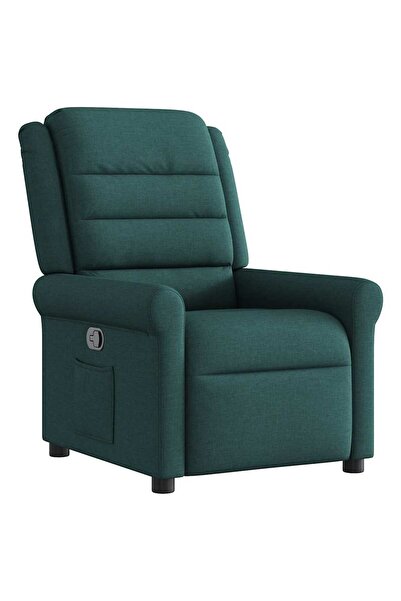 vidaxl Fotoliu rabatabil, verde închis, material textil