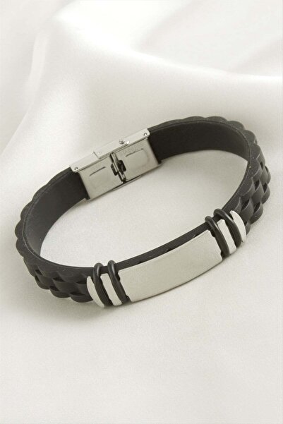 TakÇalıştır Name Writable Leather Steel Bracelet