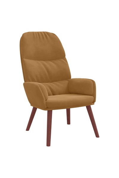 vidaxl Scaun de relaxare, maro, catifea