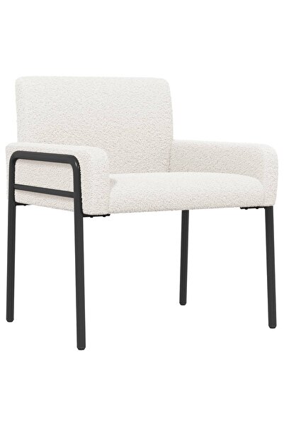 vidaxl Fotoliu decorativ Crem Bouclé
