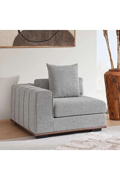 PAN HOME Monro One Seater With Left Arm - Dark Grey
