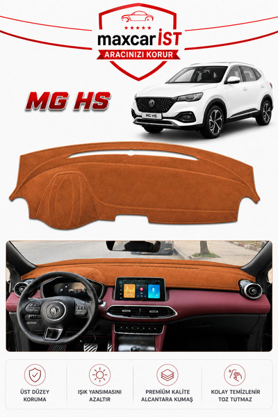 CYBERLİNE Mg Hs Elegance Serisi Uyumlu Torpido Koruma Örtüsü/Kılıfı Taba