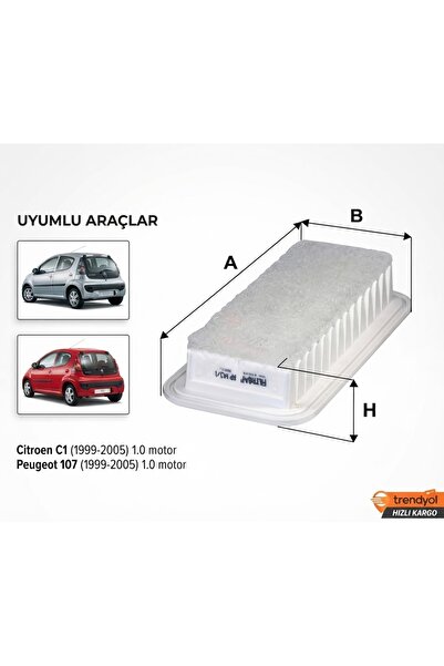 OTOLOBY Citroen C1 Peugeot 107 1.0 motor Hava Filtresi