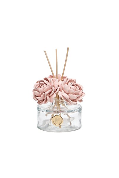 Missi 150 ml Seramik Katmerli Gül Çiçekli Bambu Çubuklu Oda Kokusu - Pure Lilly