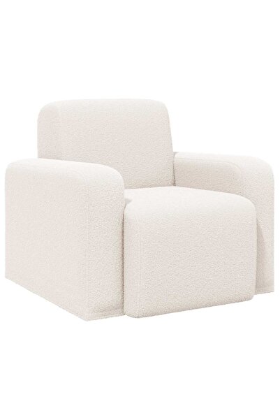 vidaxl Fotoliu Crem Bouclé
