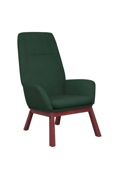 vidaxl Scaun de relaxare, verde închis, material textil