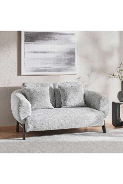 PAN HOME Wiggleseat 2 Seater Sofa- Grey&white