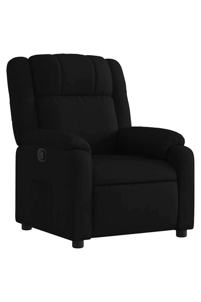 vidaxl Fotoliu rabatabil din material textil negru