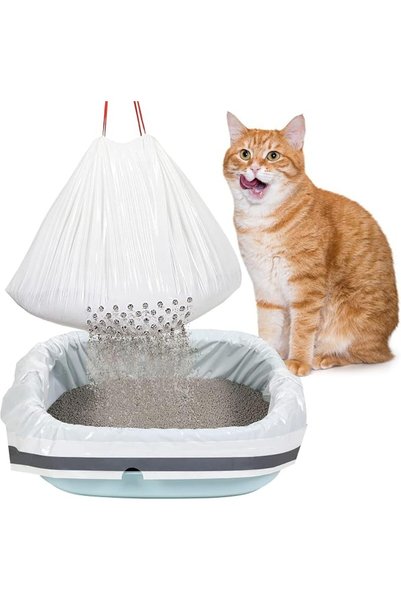 NALACAL 28 Count Jumbo Sifting Cat Litter Bags 36 x 18 Inch Extra Large Thick...