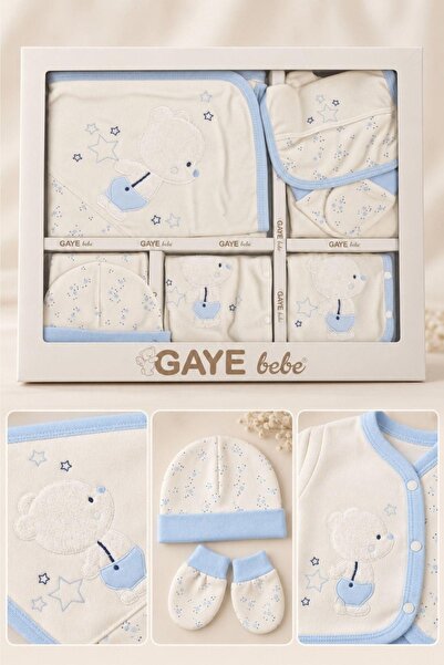 Pina Kids Gaye Baby Boy Starry Bear Newborn Hospital Release 10 Piece Bodysui...