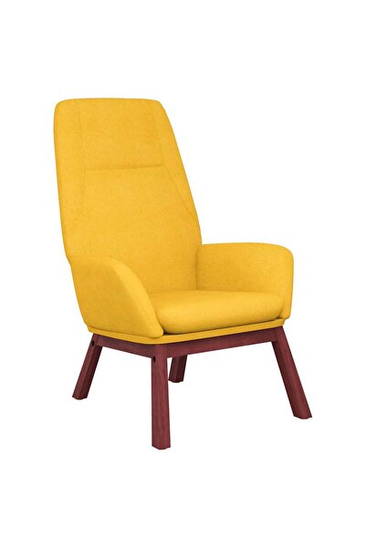 vidaxl Scaun de relaxare, galben muștar, material textil