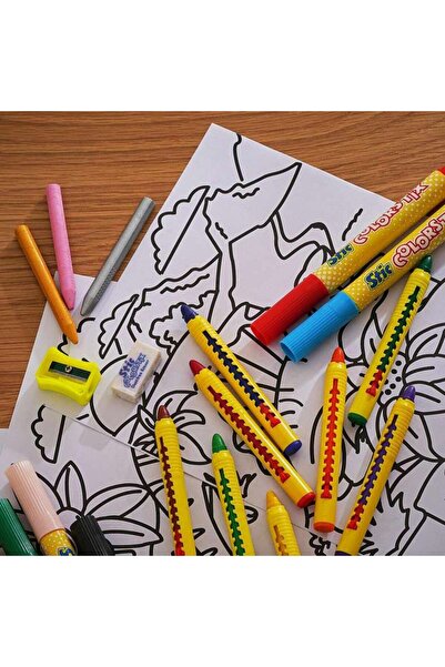 PAN HOME Stick Dinosaur 26 piece combo art set -Multi