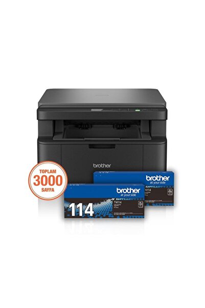 Brother DCP-L1632W-2T ÇOK FONKSİYONLU KABLOSUZ MONO LAZER YAZICI + 1 TONER