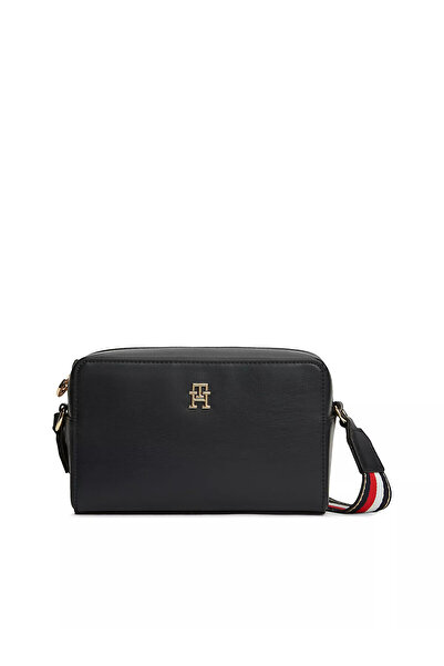 Tommy Hilfiger Women's Metallic Th Logo Adjustable Patterned Strap Zippered N...