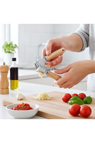 PAN HOME Natura Garlic Press 18.3x5.5cm - Natural