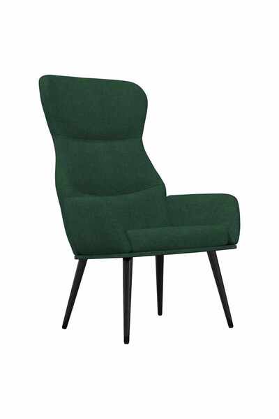 vidaxl Scaun de relaxare, verde închis, material textil