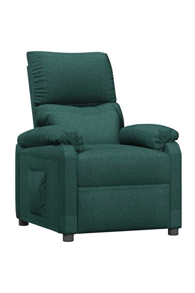vidaxl Fotoliu rabatabil, verde închis, material textil